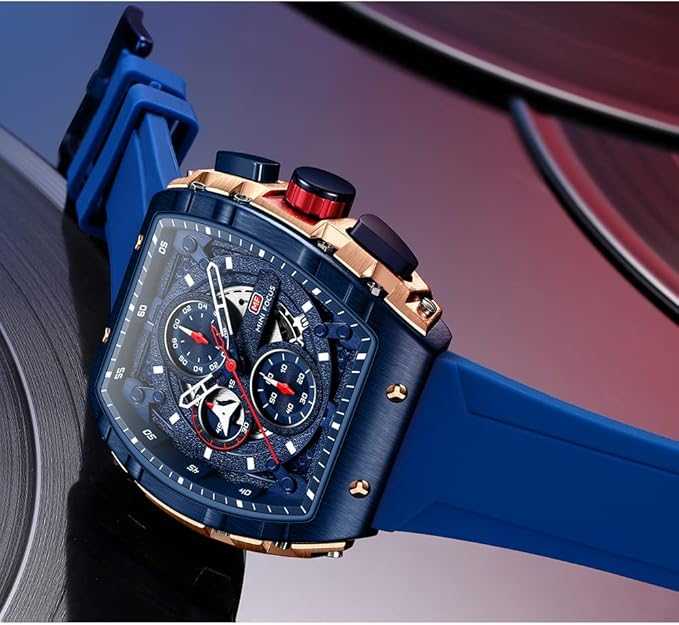 Mini Focus Men’s Watch – Fashion Sport Quartz Chronograph Watch with Big Dial, Luminous & 30M Water Resistant