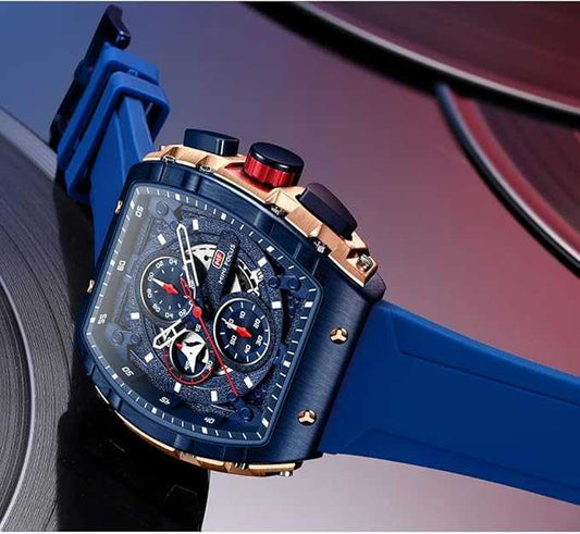 Mini Focus Men’s Watch – Fashion Sport Quartz Chronograph Watch with Big Dial, Luminous & 30M Water Resistant